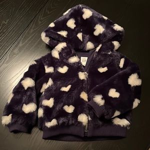 GAP Toddler girls faux fur jacket